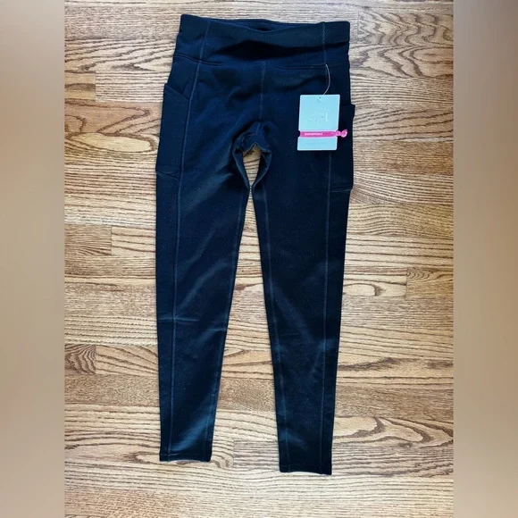 NWT Athleta Girls Polartec Stash Tight in black, size Large / 12. 🖤 - Picture 5 of 9